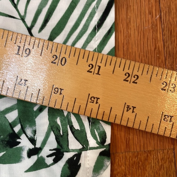 Poppy Love Petal Woman Robe One size fits most Green white fern palm print tie - Picture 6 of 10